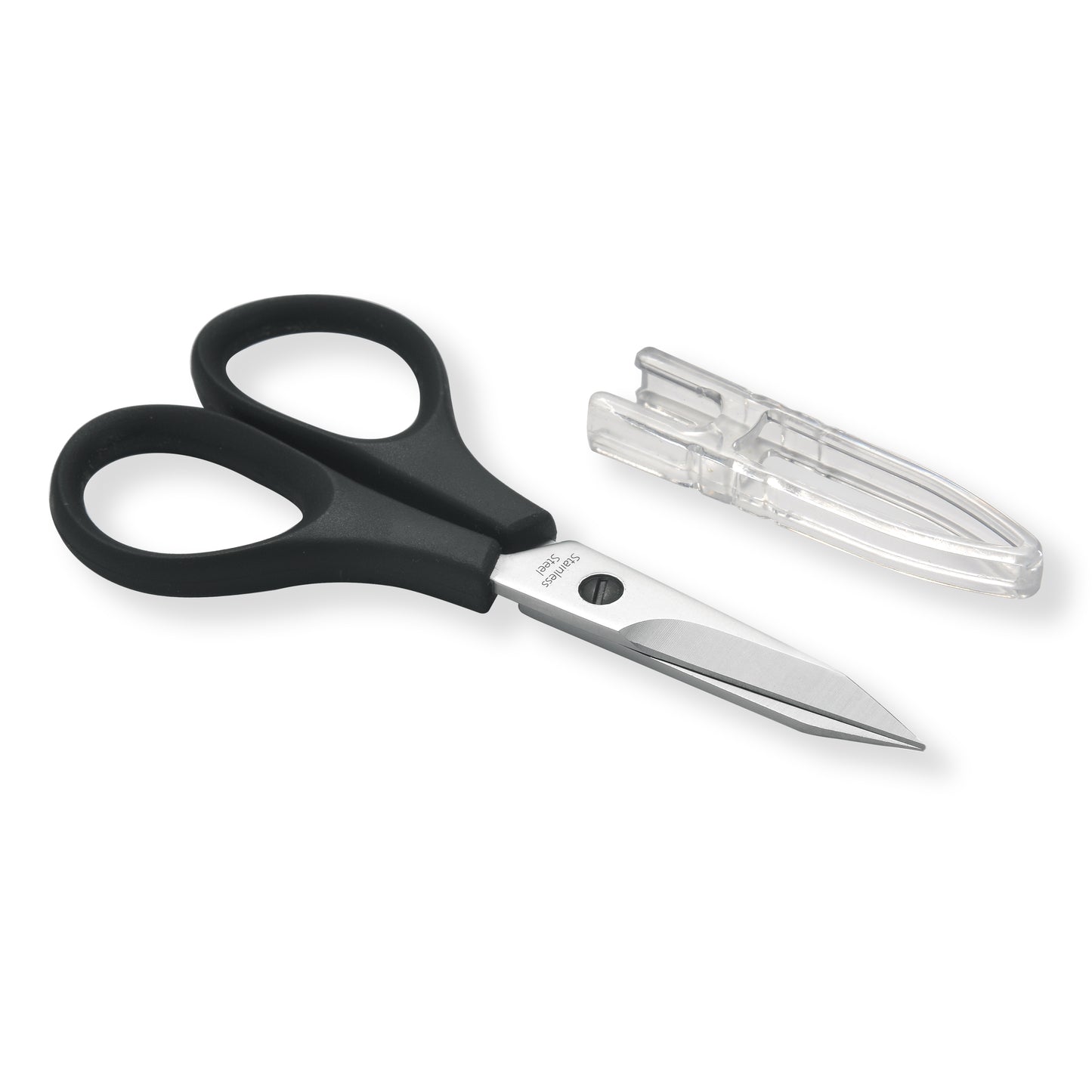 PAFASON Small Stainless Steel Precise Thread Yarn Fabric Detail Paper Cutting Scissor with Safety Cover for DIY Embroidery Quilting Sewing Knitting Crafting Cross Stitch Crochet
