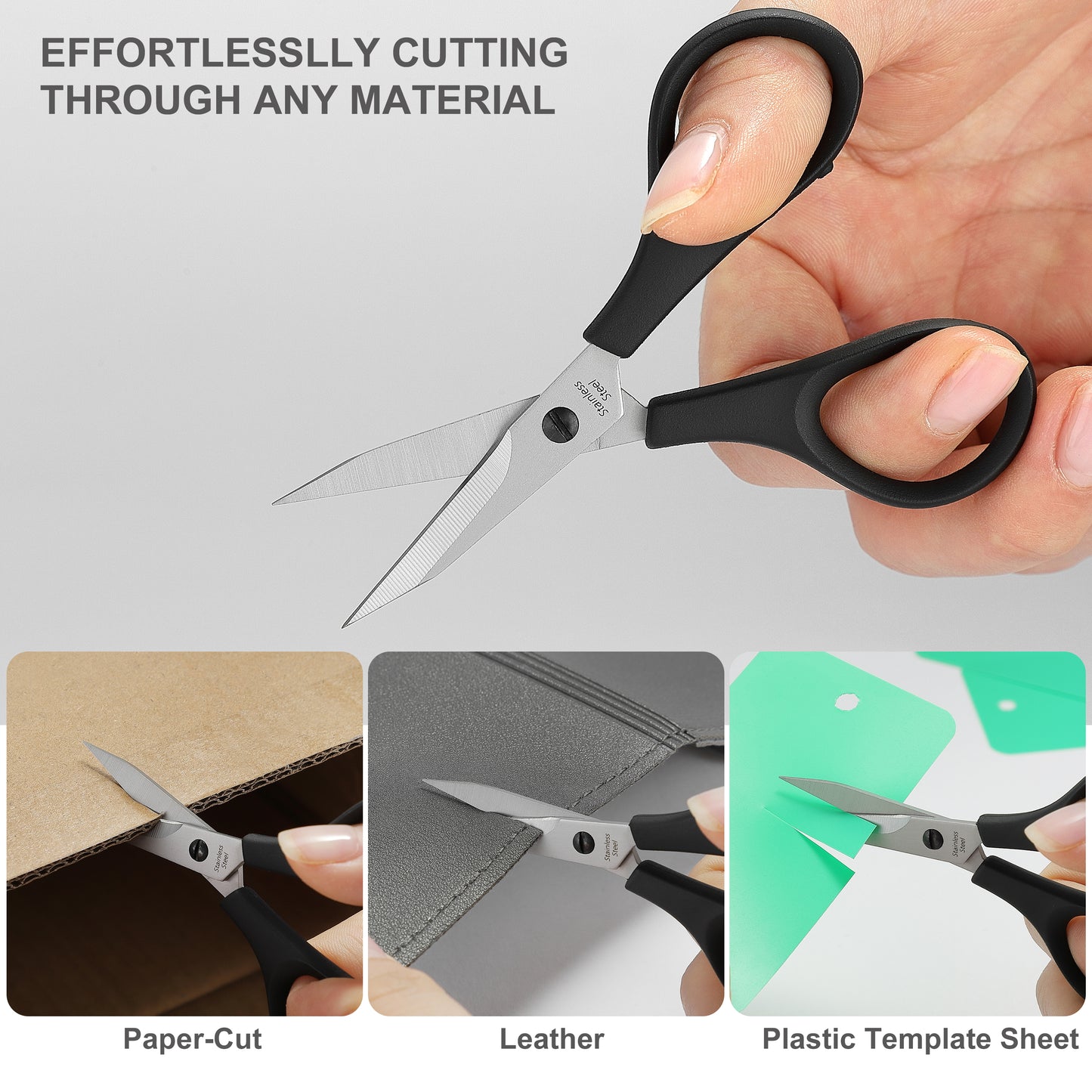 PAFASON Small Stainless Steel Precise Thread Yarn Fabric Detail Paper Cutting Scissor with Safety Cover for DIY Embroidery Quilting Sewing Knitting Crafting Cross Stitch Crochet