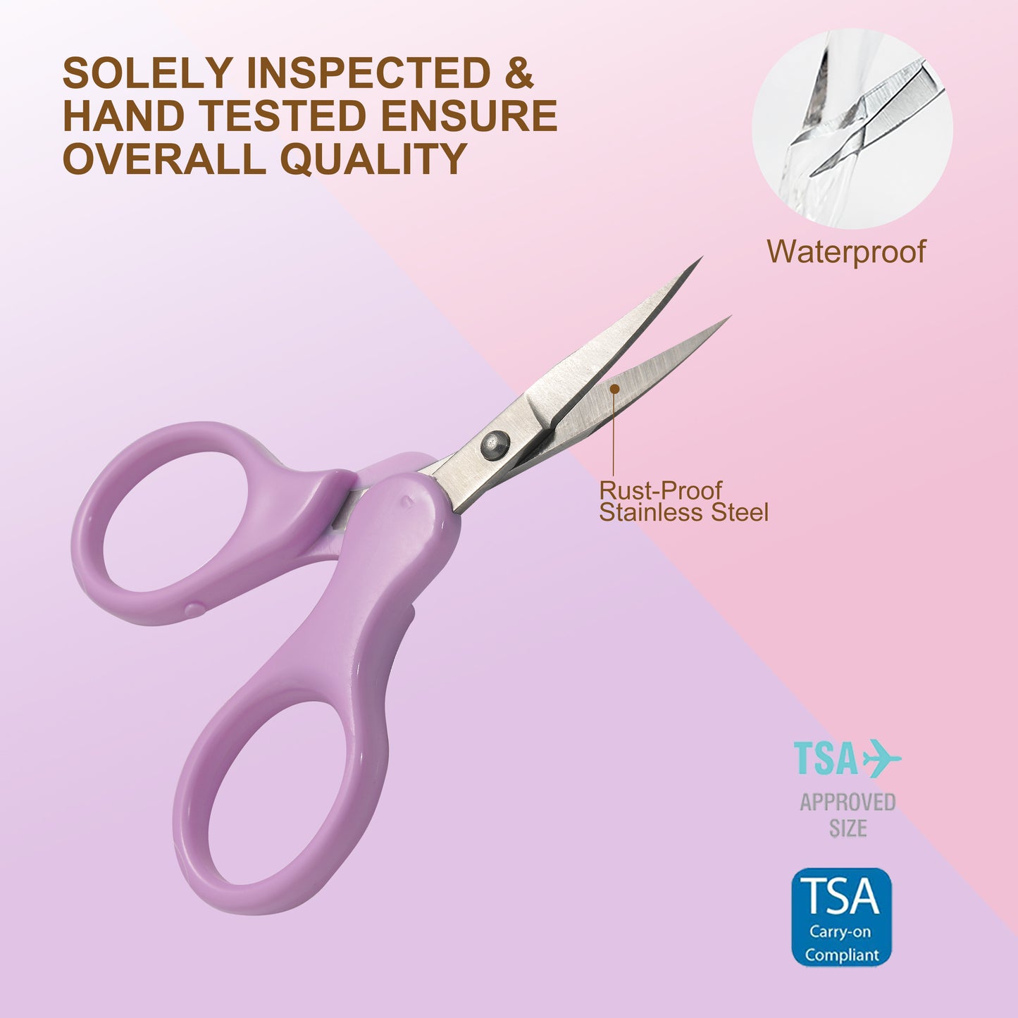 PAFASON® 3.5" Stainless Steel Curved & Straight Embroidery Detail Scissors Set with Protective Cover Perfect for Thread Cutting Yarn Quilting Sewing Knitting Crafting Needle Work Cross Stitch Crochet