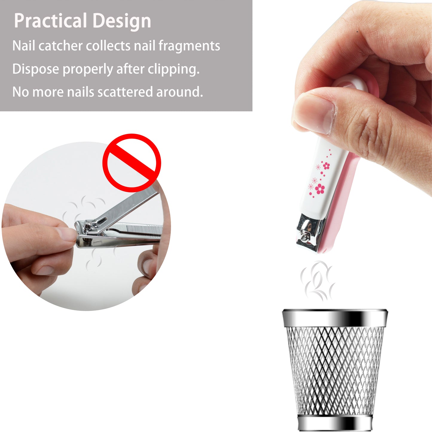 PAFASON® Baby Safety Nail Clipper with Nail Catcher and Baby Glass Nail File, Czech Float Glass, Stainless Steel, Ideal Shower Gift for Young Children, Infant, Newborns, Babies,Toddlers
