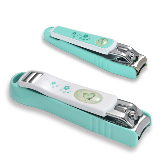 PAFASON® Nail Clipper Set with Nail Catcher & Nail File - Ultra Sharp Sturdy No Splash Fingernail and Toenail Clippers for Men and Women