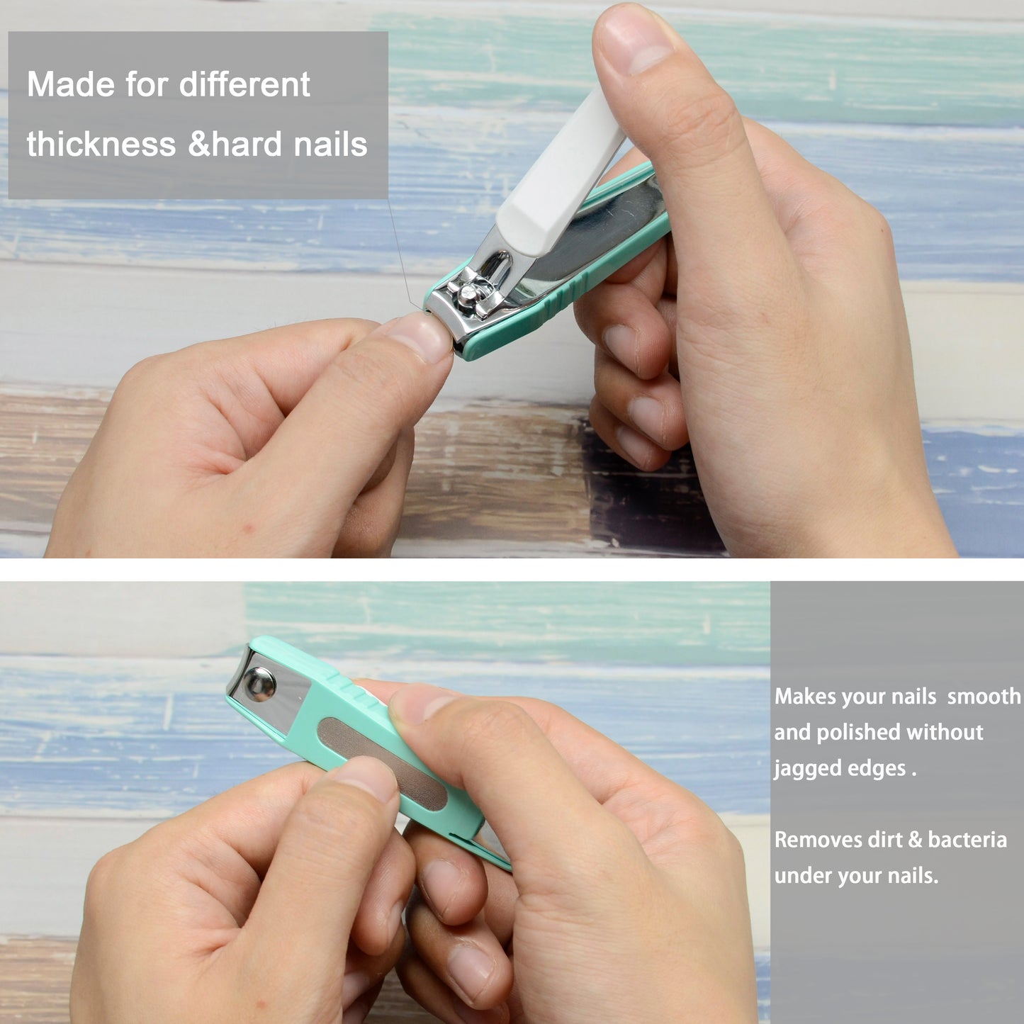 PAFASON® Nail Clipper Set with Nail Catcher & Nail File - Ultra Sharp Sturdy No Splash Fingernail and Toenail Clippers for Men and Women