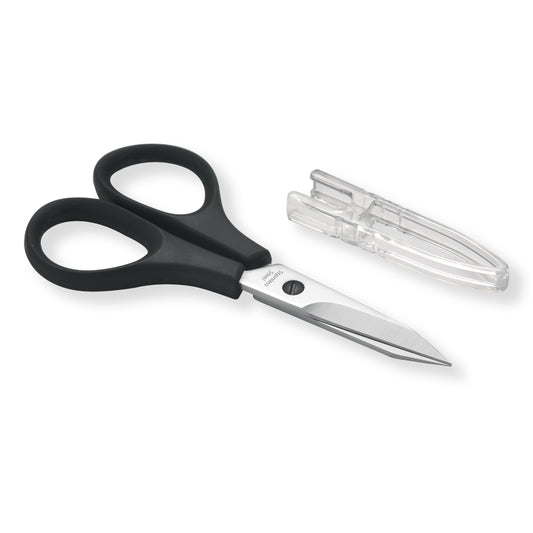 PAFASON Small Stainless Steel Precise Thread Yarn Fabric Detail Paper Cutting Scissor with Safety Cover for DIY Embroidery Quilting Sewing Knitting Crafting Cross Stitch Crochet