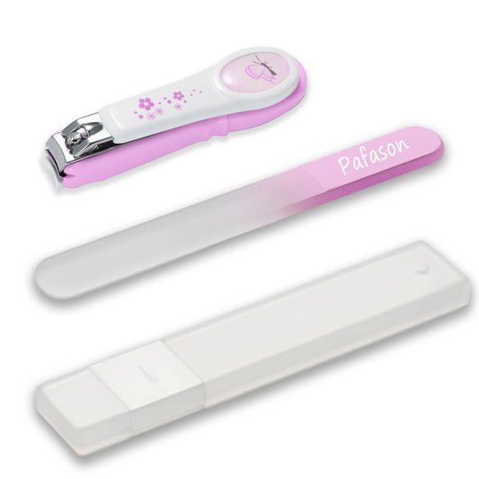 PAFASON Baby Safety Nail Clipper Cutter Nail Catcher Baby Glass Nail File