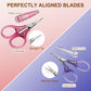 PAFASON Small Stainless Steel Precise Embroidery Scrapbooking Quilting Crafting Sewing Thread Yarn Fabric Cross Stitch Crochet Knitting Detail Cutting Travel Scissors with Safe Cap n TSA Complied