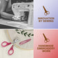 PAFASON 4" Stainless Steel Detail Craft Scissors Set with Straight Precise Tips & Safety Cap & TSA Complied Ideal for Scrapbooking, Paper Yarn Thread Fabric Cutting Sewing Quilting Embroidery Knitting