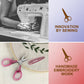 PAFASON Small Stainless Steel Precise Embroidery Scrapbooking Quilting Crafting Sewing Thread Yarn Fabric Cross Stitch Crochet Knitting Detail Cutting Travel Scissors with Safe Cap n TSA Complied