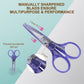 PAFASON® Sharpest and Precise Stainless Steel Curved & Straight Thread Yarn Cutting Scissors with Protective Cover - Ideal for Embroidery, Quilting, Sewing, Knitting, Crafting