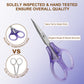 PAFASON Small Stainless Steel Precise Embroidery Scrapbooking Quilting Crafting Sewing Thread Yarn Fabric Cross Stitch Crochet Knitting Detail Cutting Travel Scissors with Safe Cap n TSA Complied
