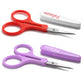 PAFASON Small Travel Sewing Crafting Scissors Set Straight Curved Tip Stainless Steel for Quilting DIY Knitting Embroidery Cross Stitch Crochet Thread Yarn Paper Detail Cutting Safety Case