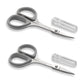 PAFASON Small Travel Manicure Scissors Set, 2 PC Multi-Purpose Curved and Straight Precision Tip Cuticle Beauty Grooming Tool for Eyelash, Eyebrow Nail Dry Skin,Stainless Steel, Safety Cases