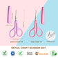 PAFASON® 4" Stainless Steel Detail Craft Scissors Set with Straight & Precise Tips & Safety Cover Ideal for Scrapbooking, Paper Cutting, Sewing, Crafting, Quilting