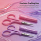 PAFASON Small Travel Craft Scissors Set Straight Precision Tip All Purpose for Scrapbooking Quilting Sewing Knitting Embroidery Cross Stitch Crochet Thread Yarn Paper Fabric Detail Cutting, Safety Case