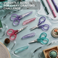 PAFASON Small Travel Embroidery Scissors Set Curved Straight Tip All Purpose for Quilting Sewing Knitting Crafting Cross Stitch Crochet Thread Yarn Paper Fabric Detail Multipurpose Cutting Safety Case