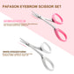 PAFASON Stainless Steel Eyebrow Scissor Set With Safety Cap For Cutting Shaping Eyelash Extensions Eyebrows