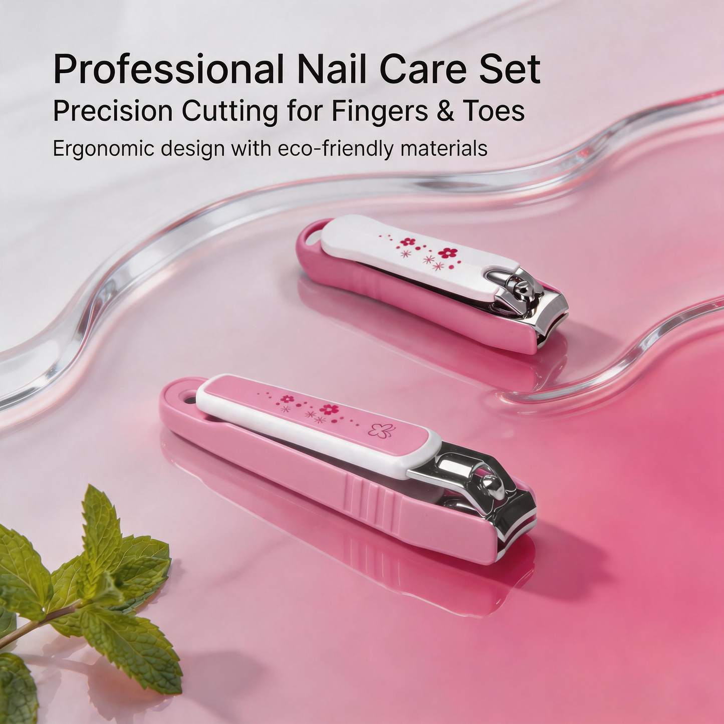 PAFASON Nail Clipper Set Curved Blade Fingernail and Toenail Cutter  Stainless Steel Rust-proof Ergonomic Design Sturdy Anti Splash Nail Catcher Built-in Nail Files for Men and Women