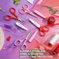 PAFASON Small Travel Craft Scissors Set Straight Curved Tip All Purpose for Scrapbooking Quilting DIY Sewing Knitting Embroidery Cross Stitch Crochet Thread Yarn Paper Detail Fabric Cutting
