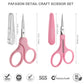 PAFASON Sharp Point Craft Scissor Set 4 PC Straight Curved for Scrapbooking Quilting DIY Sewing Knitting Embroidery Cross Stitch Crochet Thread Yarn Paper Detail Cutting Stainless Steel Safety Case