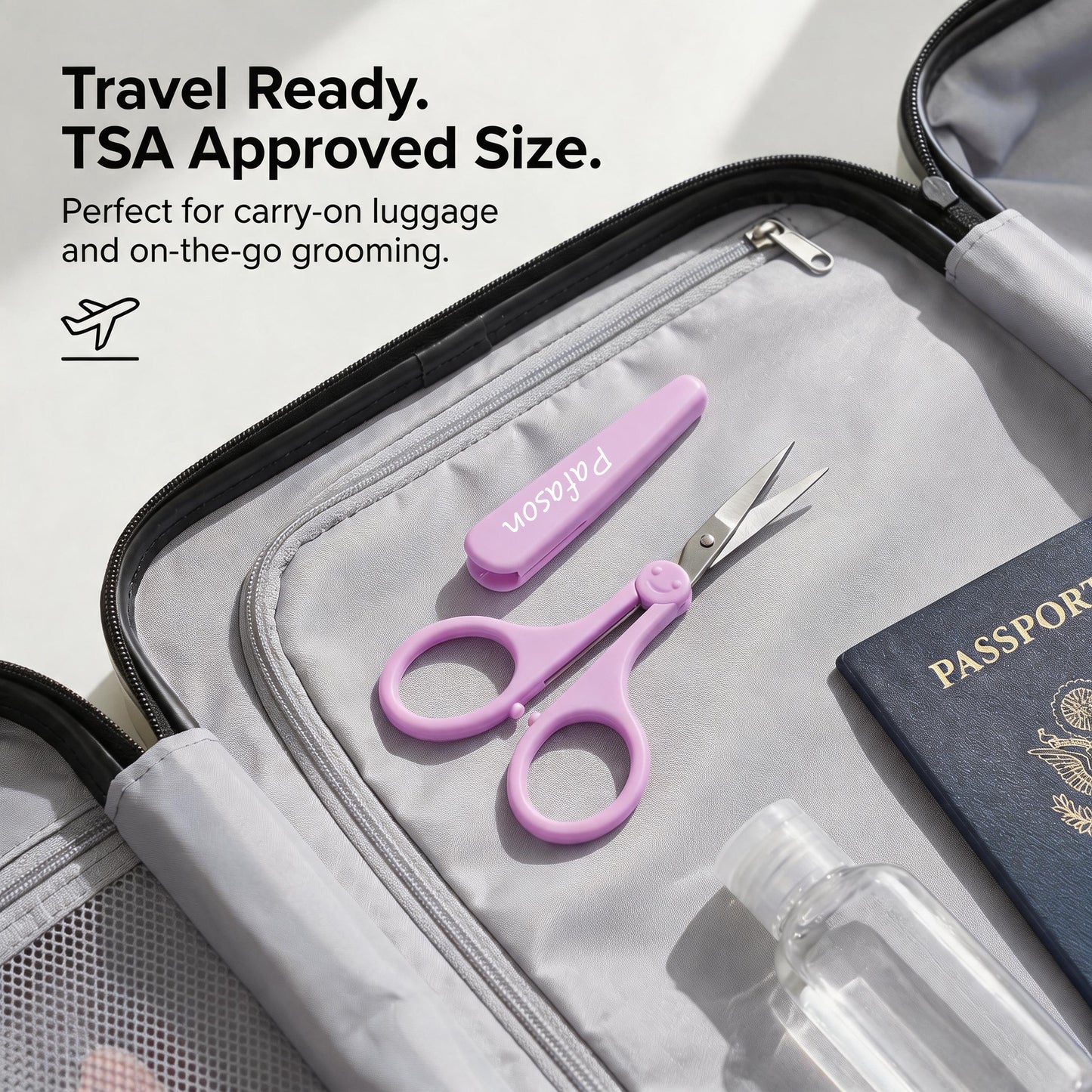PAFASON Small Travel Craft Scissors Set Straight Curved Tip All Purpose for Scrapbooking Quilting DIY Sewing Knitting Embroidery Cross Stitch Crochet Thread Yarn Paper Detail Fabric Cutting