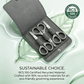 PAFASON Ultra Sharp Beard Scissors Set, High Precision Straight Curved Round Tip Mustache Facial Nose Hair Trimming Tool, Stainless Steel, Safety Case, Premium Leather Pouch
