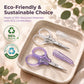 PAFASON Small Travel Embroidery Craft Scissors Set Straight Curved Tip  Stainless Steel for Scrapbooking Quilting Sewing Knitting Cross Stitch Crochet Thread Yarn Paper Detail Cutting Safety Case