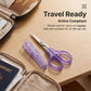 PAFASON Small Travel Embroidery Scissors Set Curved Straight Tip All Purpose for Quilting Sewing Knitting Crafting Cross Stitch Crochet Thread Yarn Paper Fabric Detail Multipurpose Cutting Safety Case