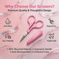 PAFASON Small Travel Craft Scissors Set Straight Curved Tip All Purpose for Scrapbooking Quilting DIY Sewing Knitting Embroidery Cross Stitch Crochet Thread Yarn Paper Detail Fabric Cutting