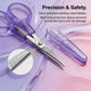 PAFASON Small Craft Scissors Set Straight Precision Fine Tip All Purpose for Scrapbooking Quilting Sewing Knitting Embroidery Cross Stitch Crochet Thread Yarn Paper Fabric Detail Cutting, Safety Case