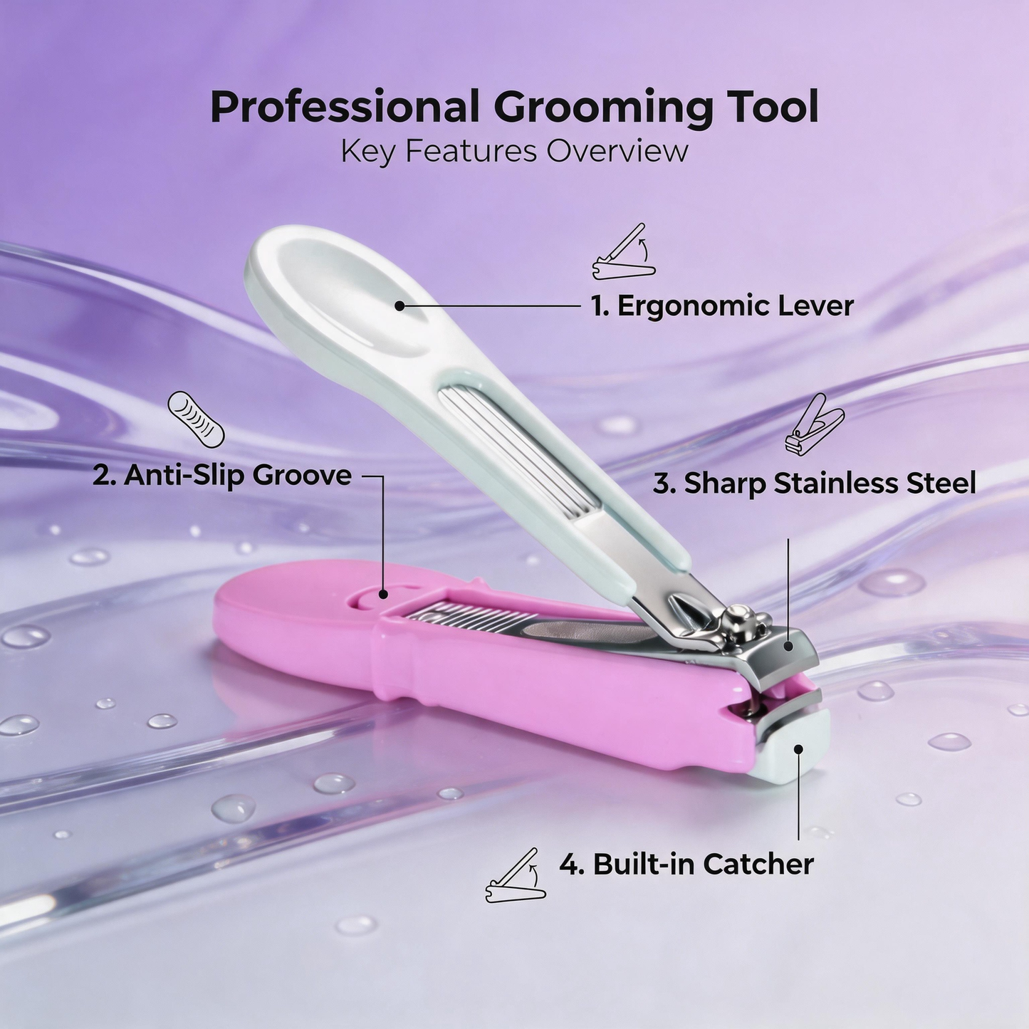 PAFASON Baby Safety Nail Clipper Cutter Nail Catcher Baby Glass Nail File Double-Sided Crystal Glass with Case Ideal for Young Children Infant Newborns Toddlers Fingernail and Toenail Cutting