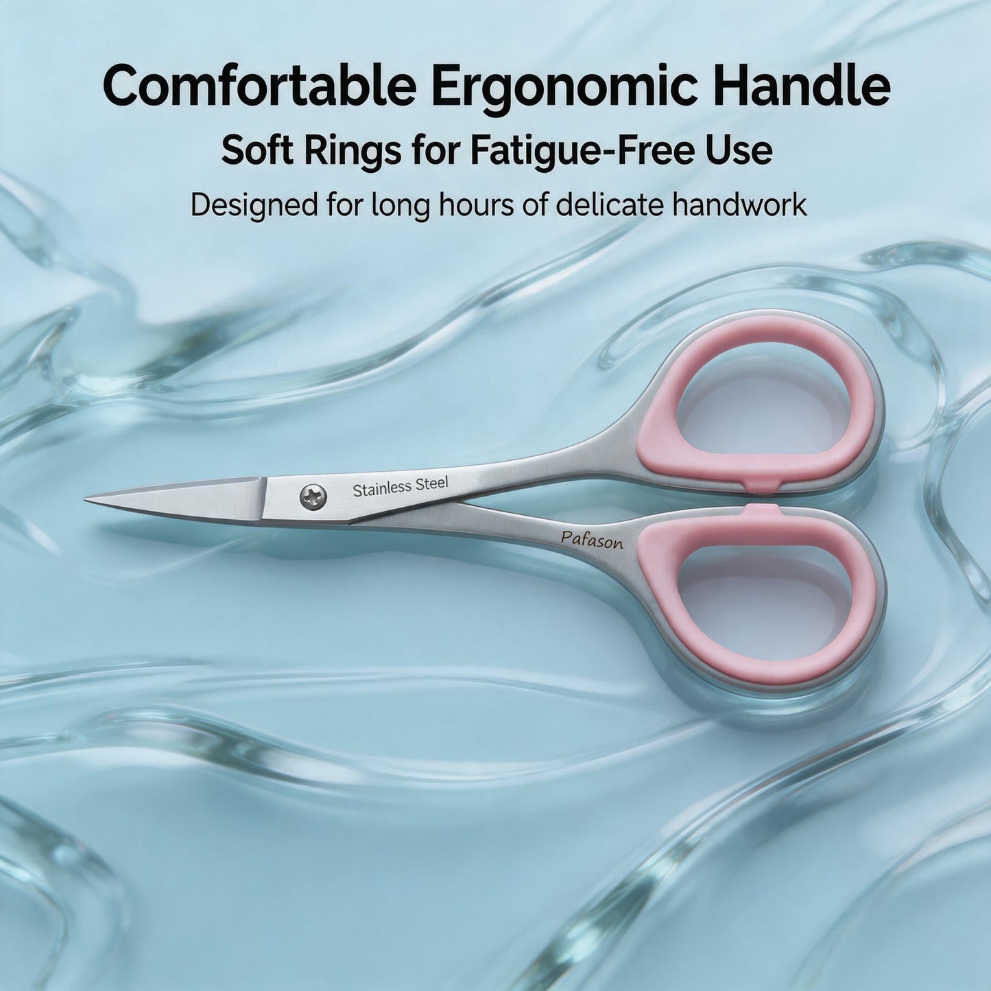 PAFASON Small Travel Sewing Scissors Set Curved Straight Tip All Purpose for Quilting Embroidery Knitting Crafting Cross Stitch Crochet Thread Yarn Paper Fabric Detail Multipurpose Cutting Safety Case