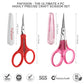 PAFASON Highly Precise Craft Scissor Set 4 PC Straight Curved for Scrapbooking Quilting DIY Sewing Knitting Embroidery Cross Stitch Crochet Thread Yarn Paper Detail Cutting Stainless Steel Safety Case