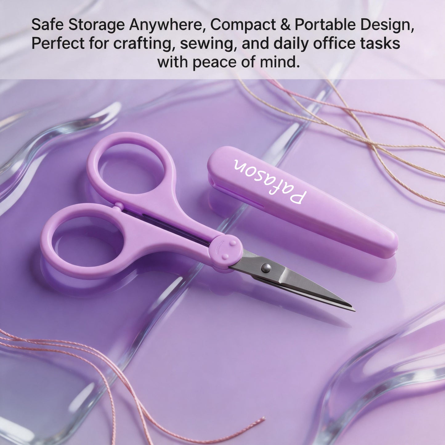 PAFASON Small Travel Craft Scissors Set Straight Curved Tip All Purpose for Scrapbooking Quilting DIY Sewing Knitting Embroidery Cross Stitch Crochet Thread Yarn Paper Detail Fabric Cutting