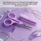 PAFASON Small Travel Craft Scissors Set Straight Curved Tip All Purpose for Scrapbooking Quilting DIY Sewing Knitting Embroidery Cross Stitch Crochet Thread Yarn Paper Detail Fabric Cutting