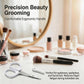 PAFASON Small High Precision Eyebrow Grooming Scissors Set, Beauty Makeup Cosmetic Tool, Curved, Straight Tip, Stainless Steel, Safety Case for Trimming Eyelash Extensions