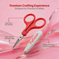 PAFASON Small Craft Scissors Set Straight Precision Fine Tip All Purpose for Scrapbooking Quilting Sewing Knitting Embroidery Cross Stitch Crochet Thread Yarn Paper Fabric Detail Cutting, Safety Case