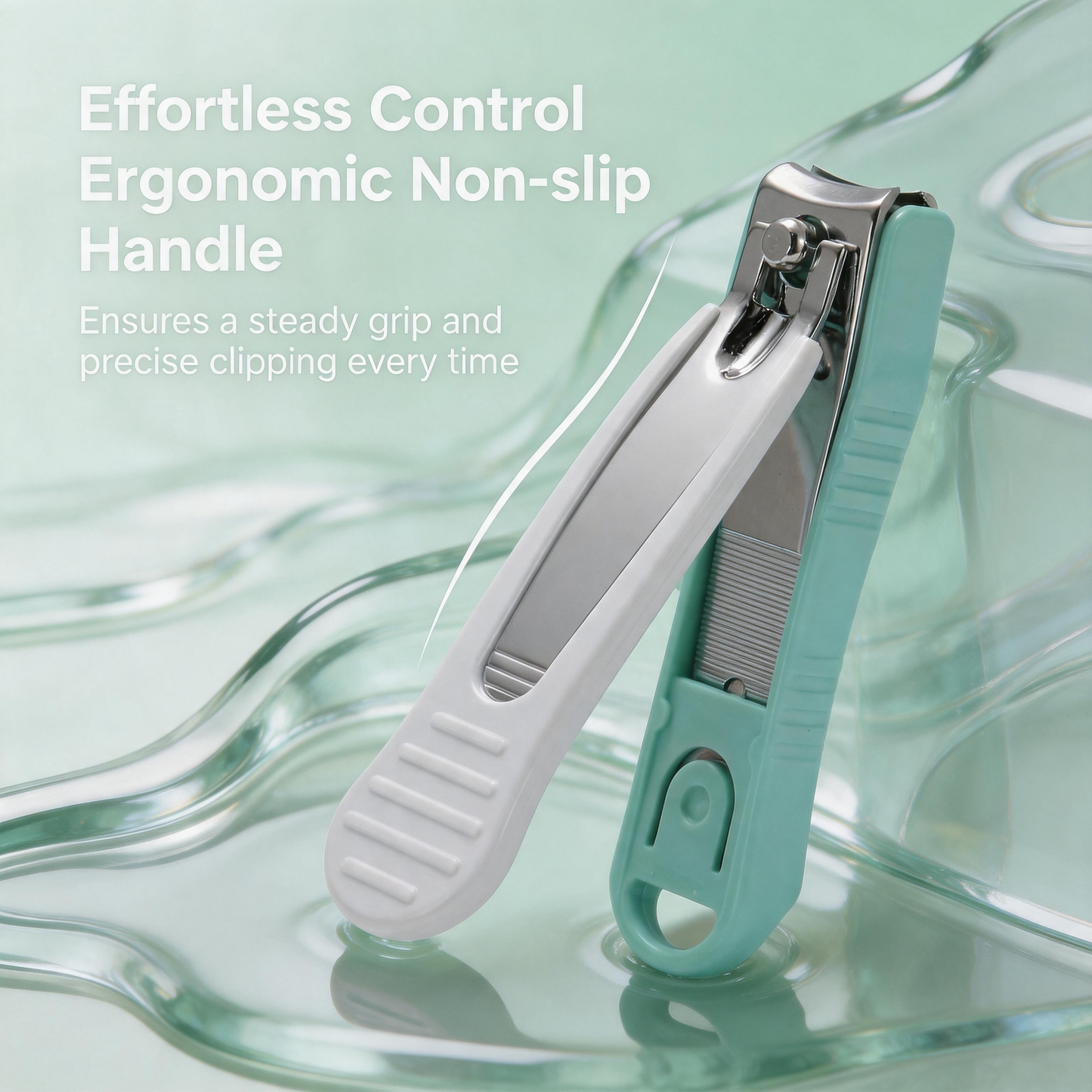 PAFASON Ultra Sharp Nail Clipper Set with Glass Nail File, Fingernail and Toenail Trimmer Cutter, Stainless Steel, Curved Blade, Sturdy, Nail Catcher, for Men and Women