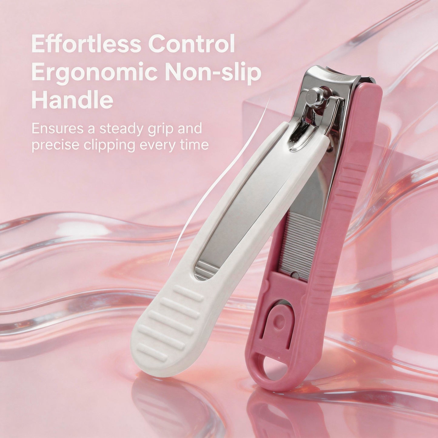 PAFASON Nail Clipper Set Glass Nail File Fingernail and Toenail Cutter Stainless Steel Rust-proof Ergonomic Design Sturdy Anti Splash Nail Catcher Tempered Glass Nail File for Men and Women