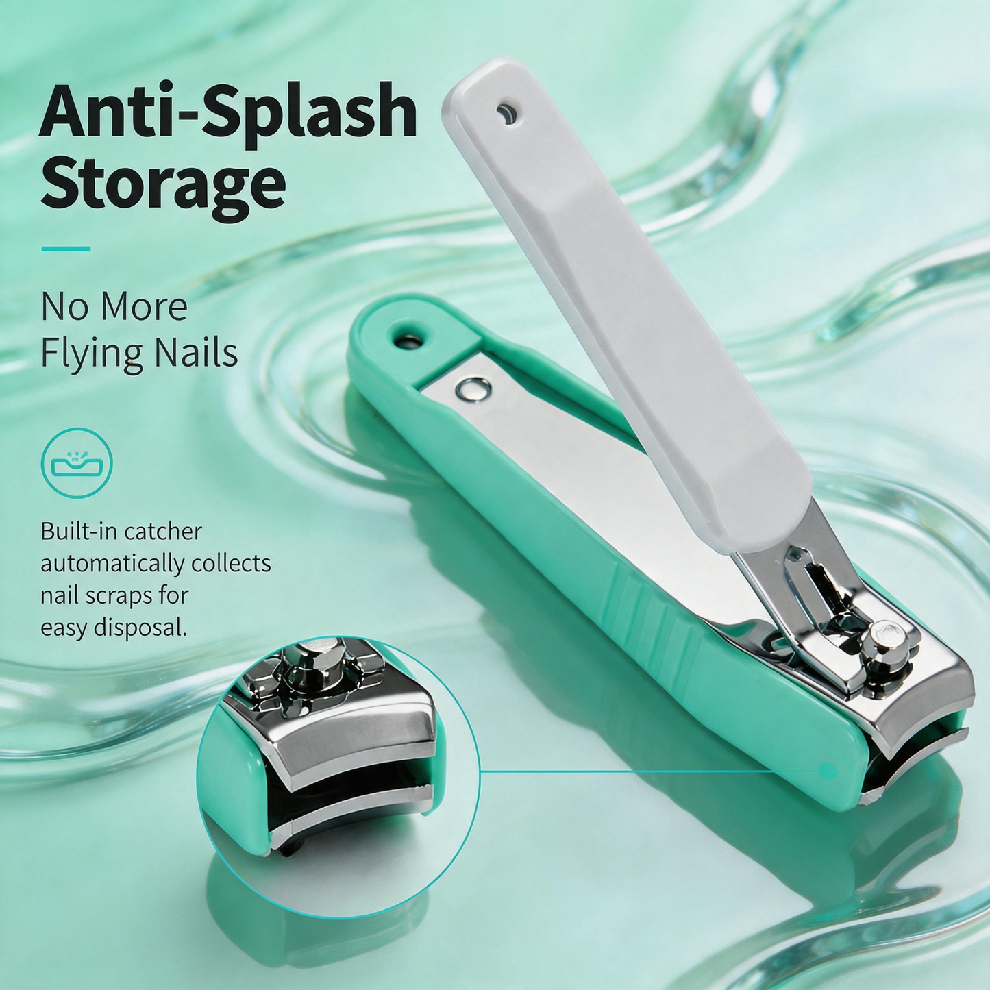 PAFASON Ultra Sharp Nail Clipper Set, Fingernail and Toenail Trimmer Cutter, Stainless Steel, Curved Blade, Sturdy, Nail Catcher, Nail Files for Men and Women