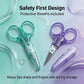 PAFASON Small Travel Embroidery Scissors Set Curved Straight Tip All Purpose for Quilting Sewing Knitting Crafting Cross Stitch Crochet Thread Yarn Paper Fabric Detail Multipurpose Cutting Safety Case