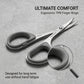 PAFASON Small Travel Manicure Scissors Set, 2 PC Multi-Purpose Curved and Straight Precision Tip Cuticle Beauty Grooming Tool for Eyelash, Eyebrow Nail Dry Skin,Stainless Steel, Safety Cases