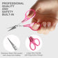 PAFASON Highly Precise Craft Scissor Set 4 PC Straight Curved for Scrapbooking Quilting DIY Sewing Knitting Embroidery Cross Stitch Crochet Thread Yarn Paper Detail Cutting Stainless Steel Safety Case