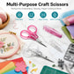 PAFASON Small Travel Sewing Embroidery Scissors Set Curve Straight Tip Stainless Steel for Quilting Knitting Crafting Cross Stitch Crochet Thread Yarn Paper Detail Cutting Safety Case