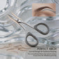 PAFASON Small Travel Manicure Scissors Set, 2 PC Multi-Purpose Curved and Straight Precision Tip Cuticle Beauty Grooming Tool for Eyelash, Eyebrow Nail Dry Skin,Stainless Steel, Safety Cases