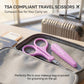 PAFASON Small Travel Craft Scissors Set Straight Precision Tip All Purpose for Scrapbooking Quilting Sewing Knitting Embroidery Cross Stitch Crochet Thread Yarn Paper Fabric Detail Cutting, Safety Case