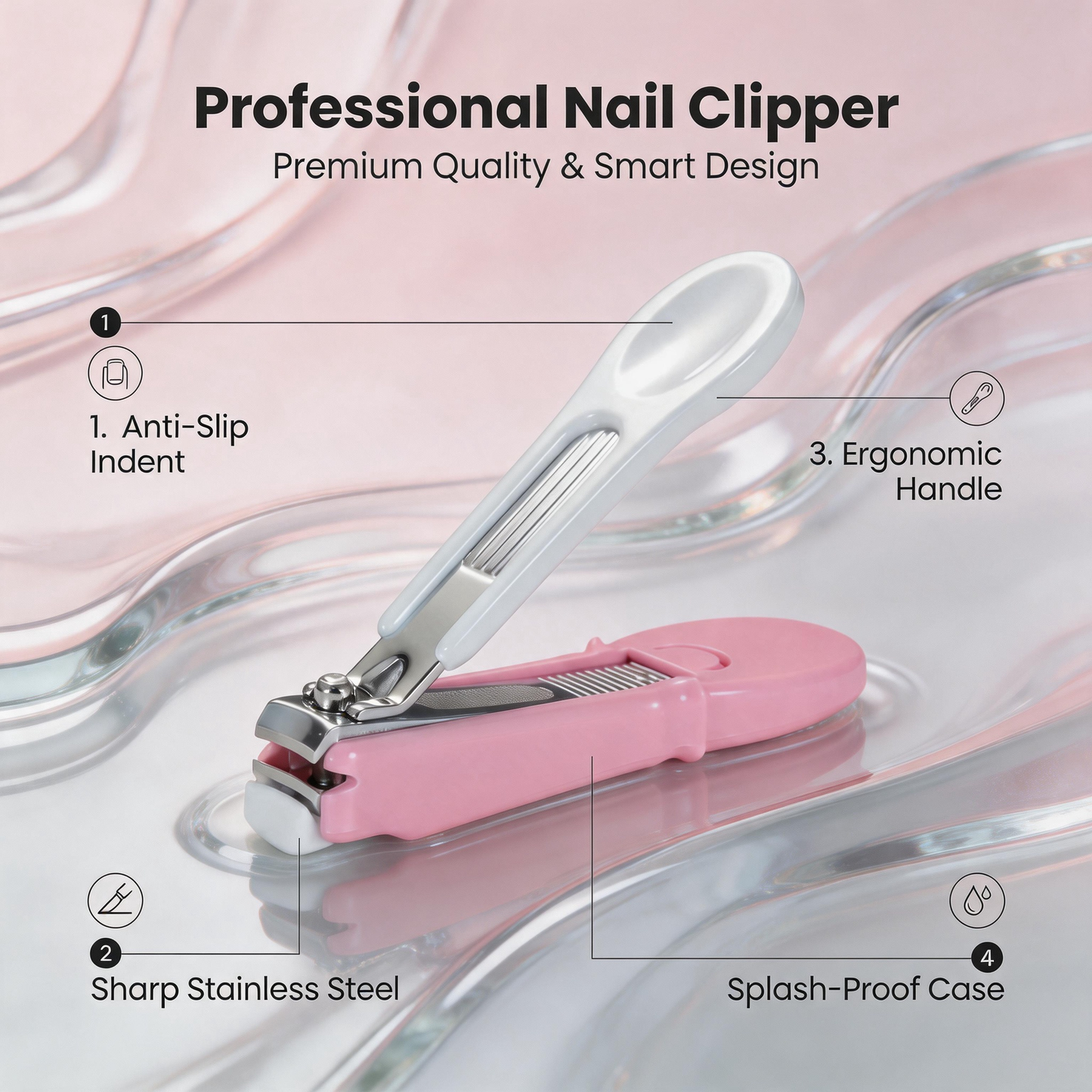 PAFASON Baby Safety Nail Clipper Cutter Trimmer with Nail Catcher and Baby Glass Nail File, Czech Float Glass, Stainless Steel Ideal for Young Children Infant, Newborns Toddlers