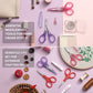 PAFASON Highly Precise Craft Scissor Set 4 PC Straight Curved for Scrapbooking Quilting DIY Sewing Knitting Embroidery Cross Stitch Crochet Thread Yarn Paper Detail Cutting Stainless Steel Safety Case
