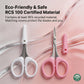 PAFASON Small High Precision Eyebrow Grooming Scissors Set, Beauty Makeup Cosmetic Tool, Curved, Straight Tip, Stainless Steel, Safety Case for Trimming Eyelash Extensions
