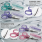 PAFASON Small Travel Embroidery Scissors Set Curved Straight Tip All Purpose for Quilting Sewing Knitting Crafting Cross Stitch Crochet Thread Yarn Paper Fabric Detail Multipurpose Cutting Safety Case