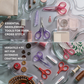PAFASON Small Craft Scissors Set Straight Precision Fine Tip All Purpose for Scrapbooking Quilting Sewing Knitting Embroidery Cross Stitch Crochet Thread Yarn Paper Fabric Detail Cutting, Safety Case