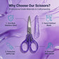 PAFASON Small Travel Embroidery Scissors Set Curved Straight Tip All Purpose for Quilting Sewing Knitting Crafting Cross Stitch Crochet Thread Yarn Paper Fabric Detail Multipurpose Cutting Safety Case